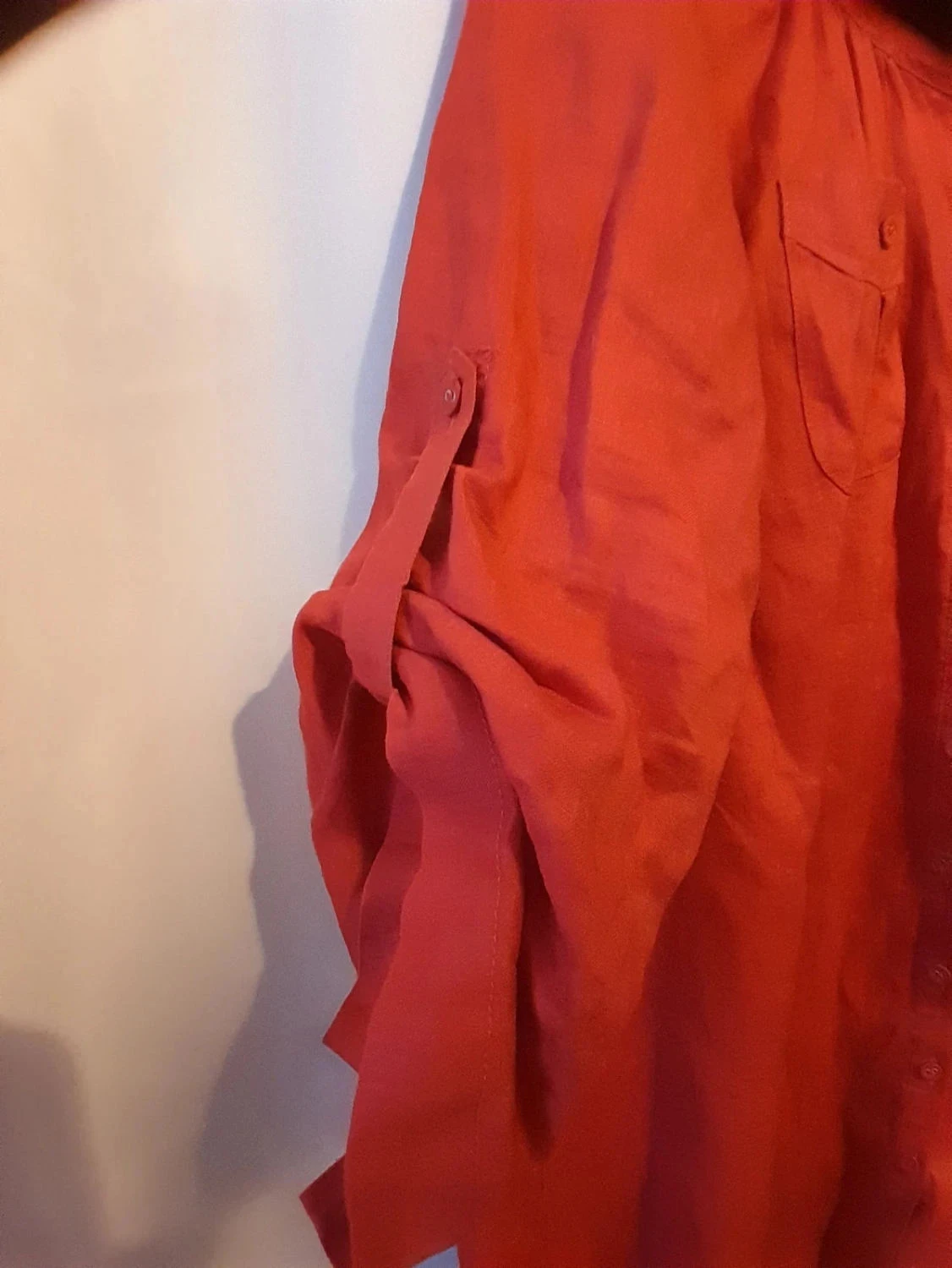 Blouse, chemisier van 100% linnen, kleur Rood, Maat 50, Merk Armand Thiery – photo 5